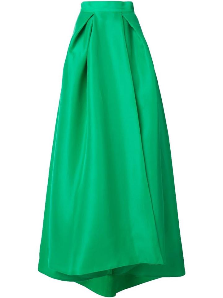 Monique Lhuillier Front Pockets Long Full Skirt