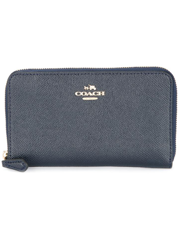 Coach Zipped Continental Wallet - Black
