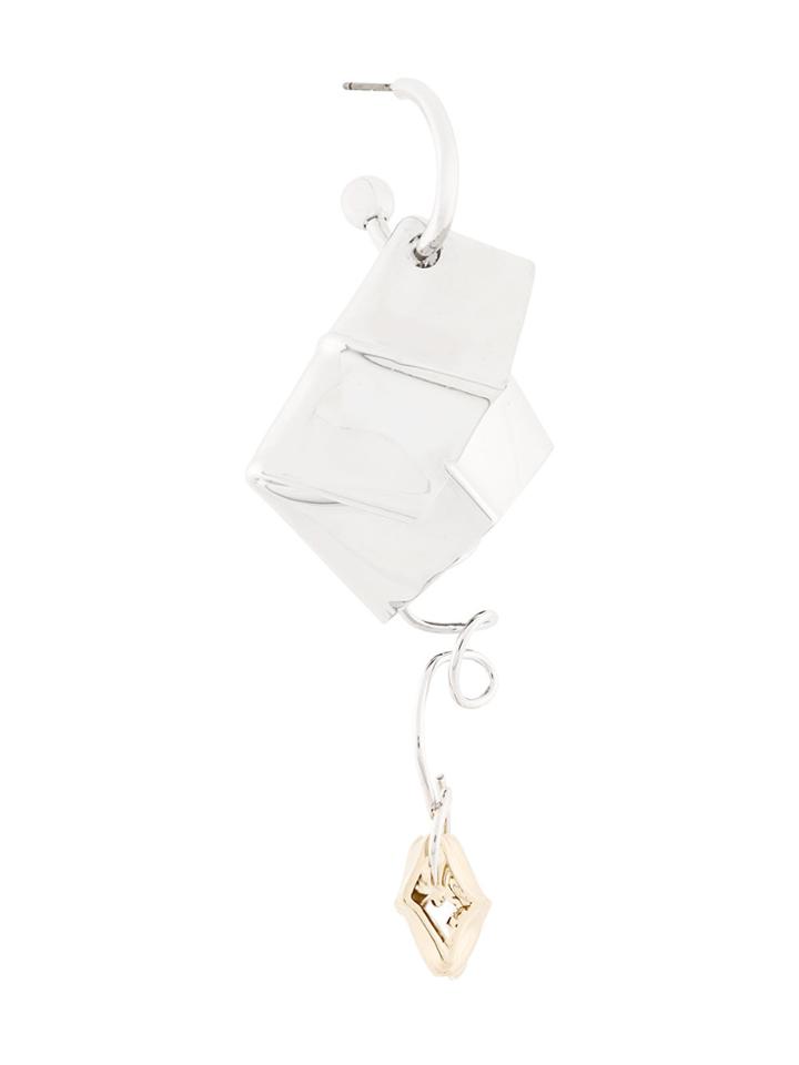 Proenza Schouler Geometric Drop Earring - Metallic