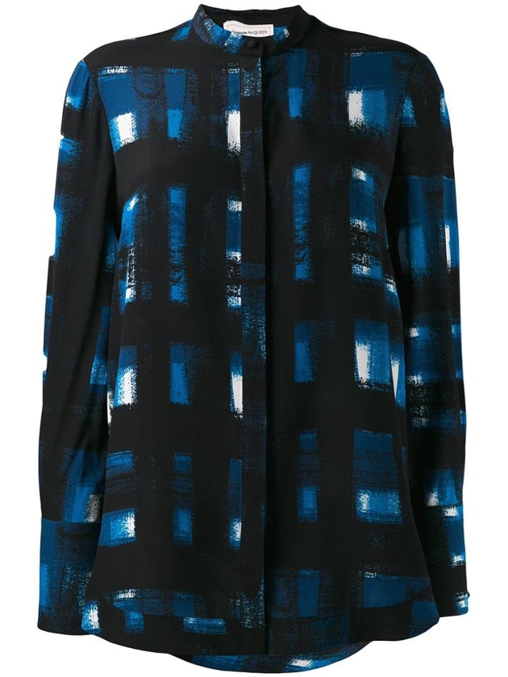 Alexander Mcqueen Long-sleeve Printed Shirt - Blue