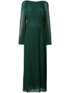 P.a.r.o.s.h. Pleated Long Dress - Green