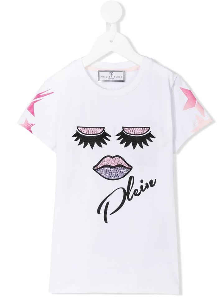 Philipp Plein Kids 'ash' T-shirt, Girl's, Size: 12 Yrs, White