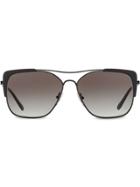 Prada Eyewear Aviator Frame Sunglasses - Black