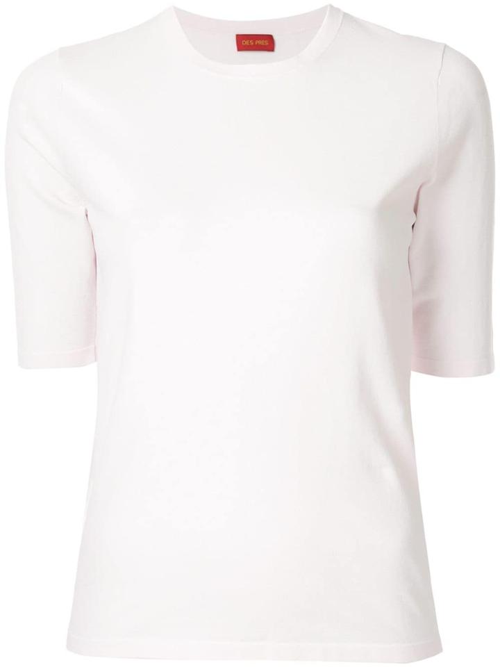 Des Prés Short-sleeve Fitted Top - Pink