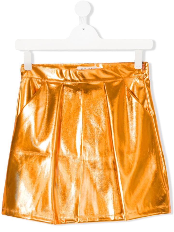 Andorine Metallic Mini Skirt - Yellow & Orange