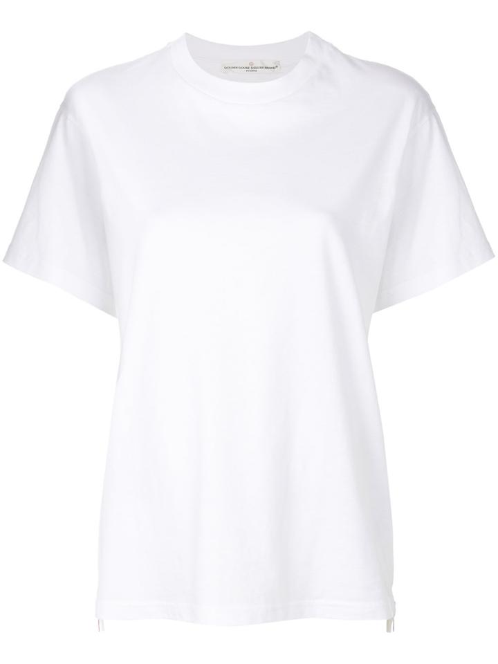 Golden Goose Deluxe Brand Side Zip Detailed T-shirt - White