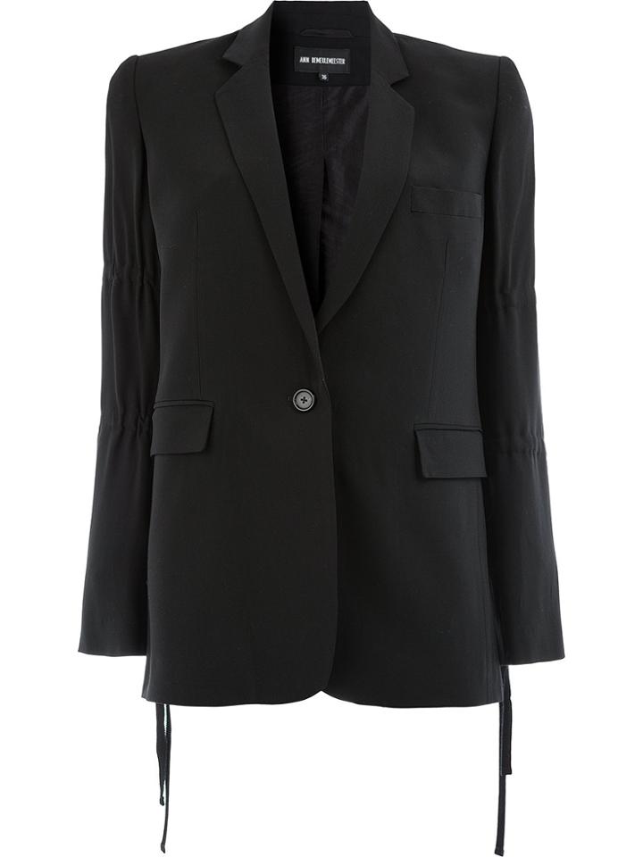 Ann Demeulemeester Tie Side Blazer - Black