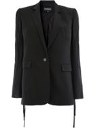 Ann Demeulemeester Tie Side Blazer - Black