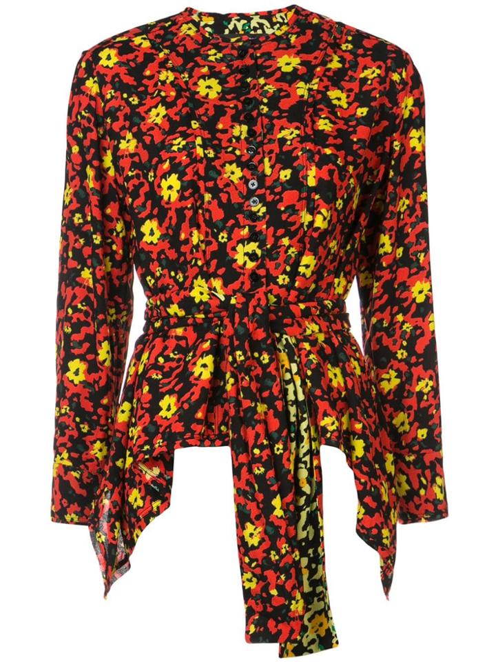 Proenza Schouler Wildflower Tied Top - Poppy Wildflower