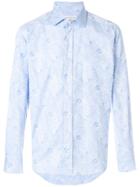 Etro Abstract Print Slim Fit Shirt - Blue