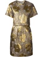 Amen Floral Jacquard Dress, Women's, Size: 42, Silver, Cotton/polyamide/polyester/polyimide
