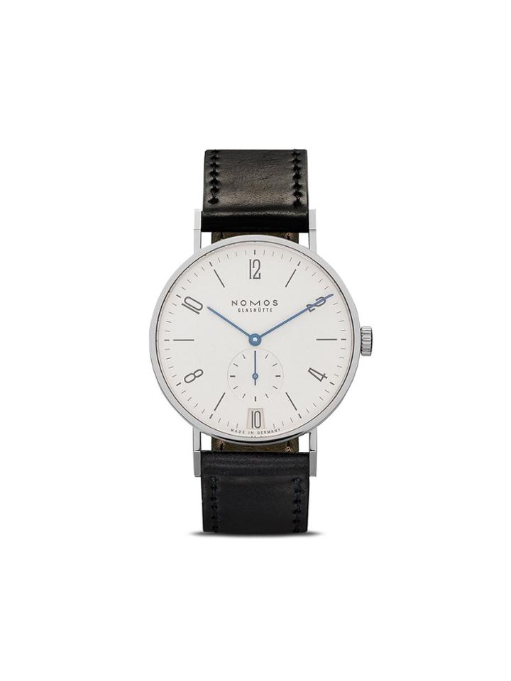 Nomos Tangente Date 38mm - White, Silver-plated