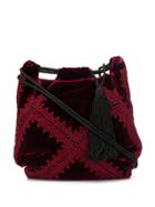 Giorgio Armani Vintage 2000's Tassel Drawstring Shoulder Bag - Red
