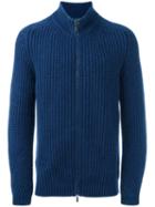 Iris Von Arnim Zipped Cardigan, Men's, Size: Large, Blue, Cashmere