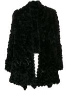 A.n.g.e.l.o. Vintage Cult 1990's Fur Waterfall Jacket - Black