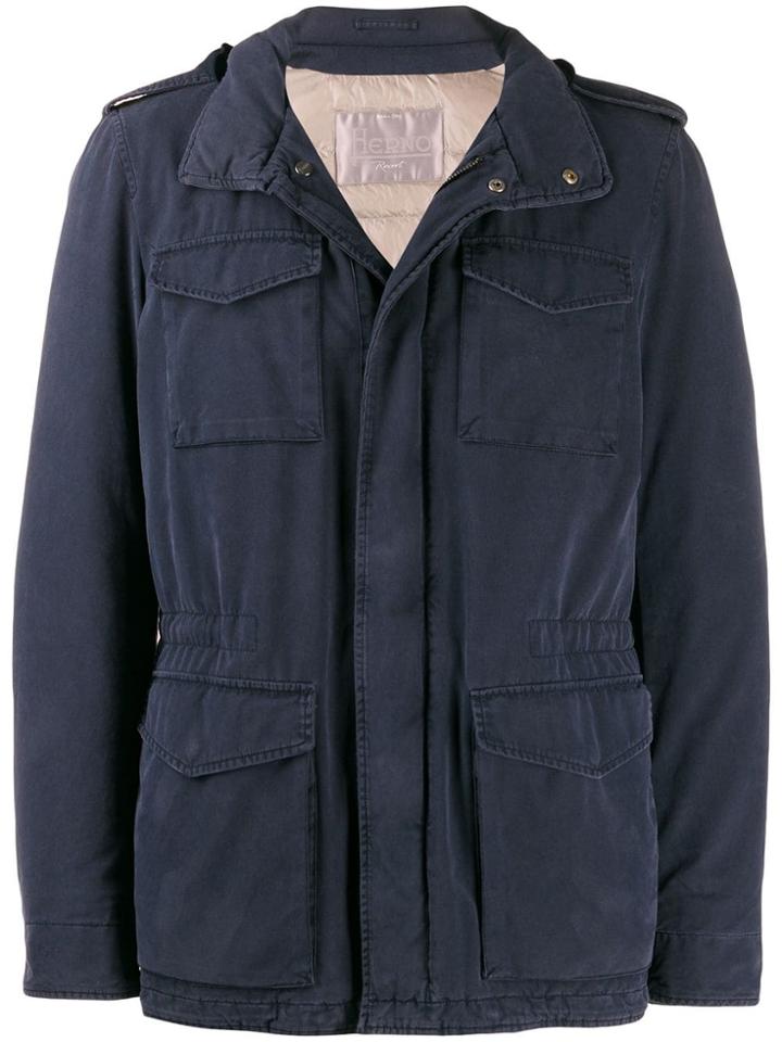 Herno Padded Multi-pocket Jacket - Blue