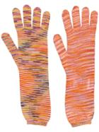 Missoni Intarsia Knit Gloves - Orange