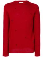 Dondup - Destroyed Effect Slim-fit Jumper - Men - Merino - L, Red, Merino