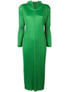 Issey Miyake Vintage Long Pleated Dress - Green