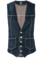 Eleventy - Waistcoat - Women - Cotton/spandex/elastane - 40, Women's, Blue, Cotton/spandex/elastane