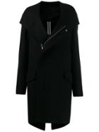 Rick Owens Oversized Zipped Coat - Black