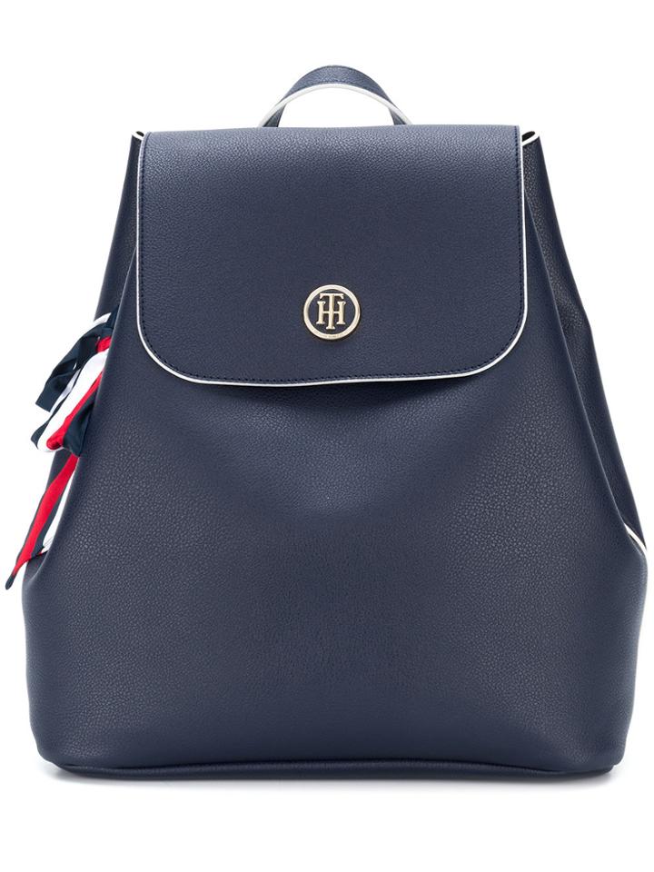 Tommy Hilfiger Embellished Drawstring Backpack - Blue