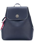 Tommy Hilfiger Embellished Drawstring Backpack - Blue