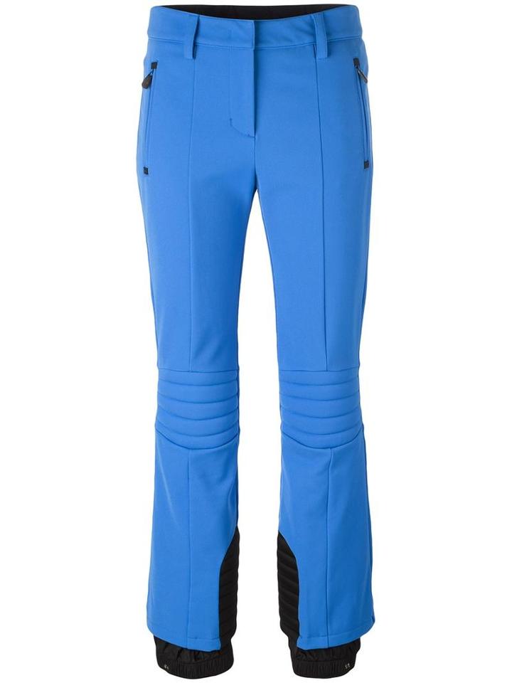 Moncler Grenoble Ribbed Panel Cropped Trousers, Women's, Size: Large, Blue, Polyamide/polyester/viscose