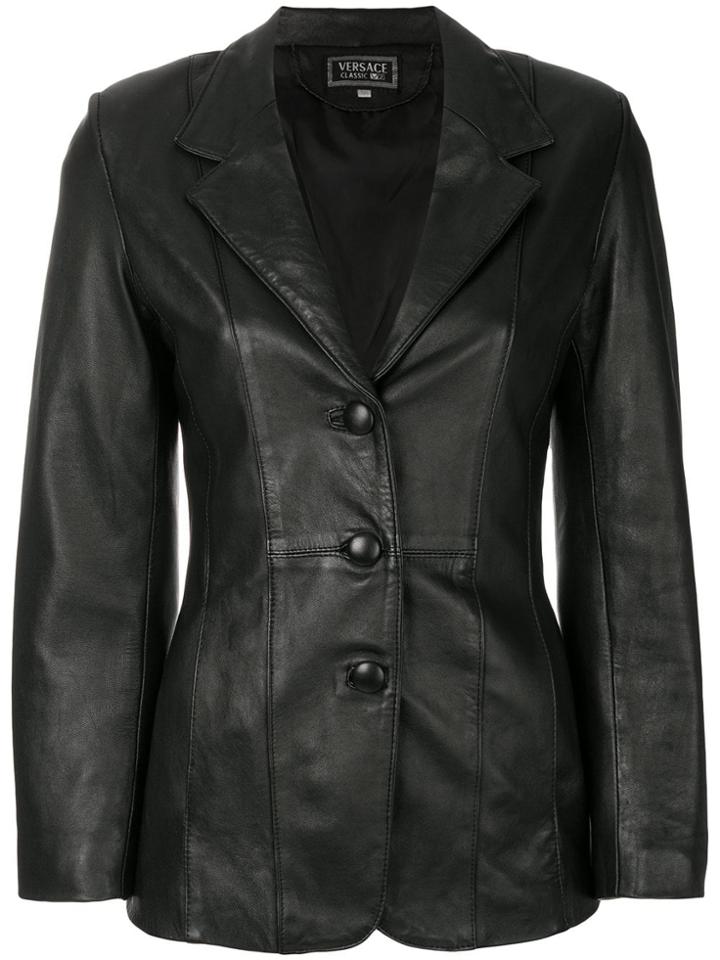 Versace Vintage Fitted Jacket - Black
