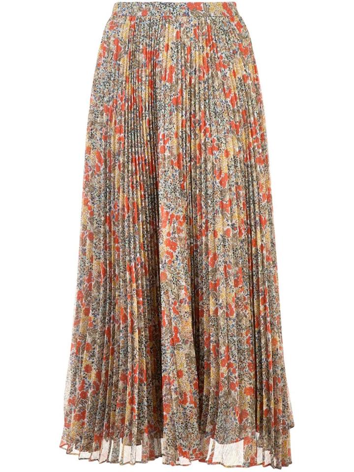 Alexis Phylicia Floral Pleated Skirt - Red