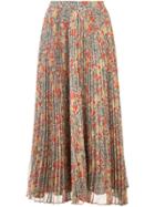 Alexis Phylicia Floral Pleated Skirt - Red