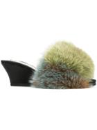 Tu Es Mon Trésor Ombré Heel Mules - Green