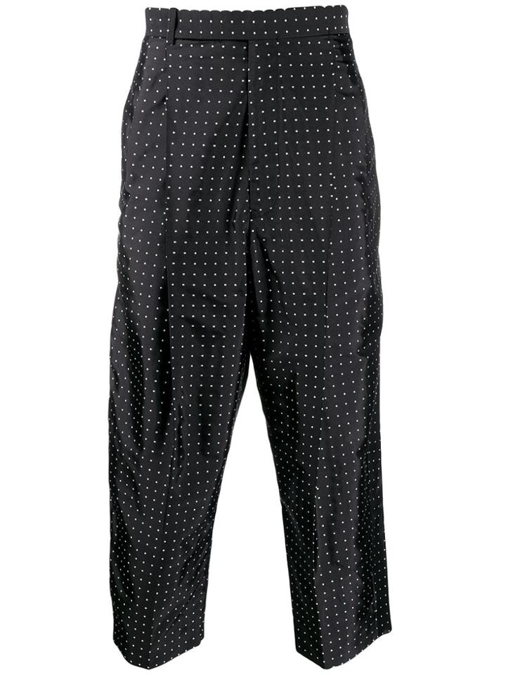 Haider Ackermann Dotted Wide Leg Trousers - Black