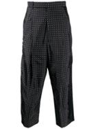 Haider Ackermann Dotted Wide Leg Trousers - Black