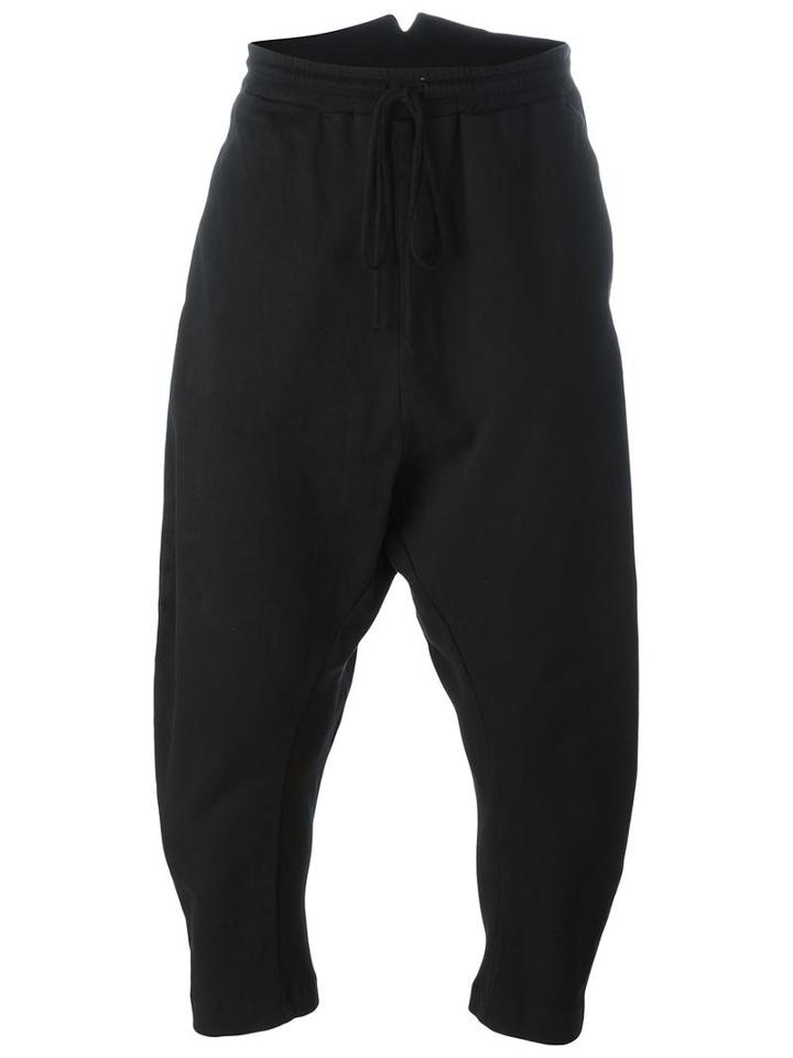Lost & Found Rooms Drop Crotch Track Pants, Men's, Size: Small, Black, Cotton/spandex/elastane