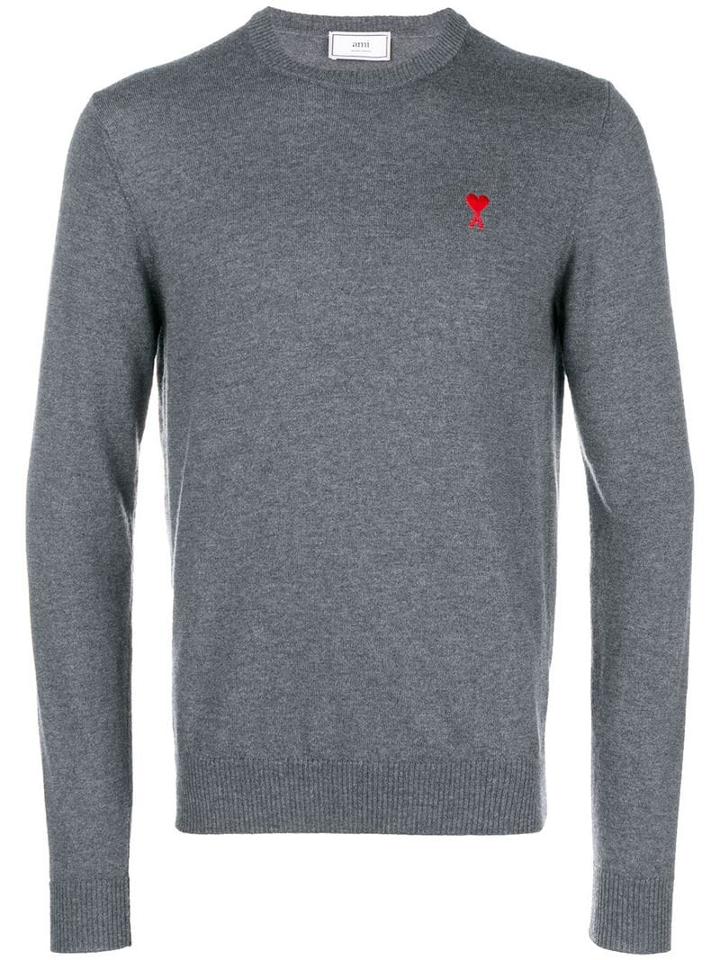 Ami Paris Ami De Coeur Sweater - Grey