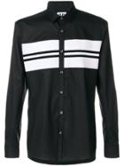 Les Hommes Urban Stripe Detail Shirt - Black