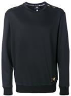 Cavalli Class Embellished Shoulder Detail Sweatshirt - Black