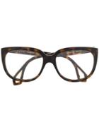 Gucci Eyewear Double-framed Glasses - Brown
