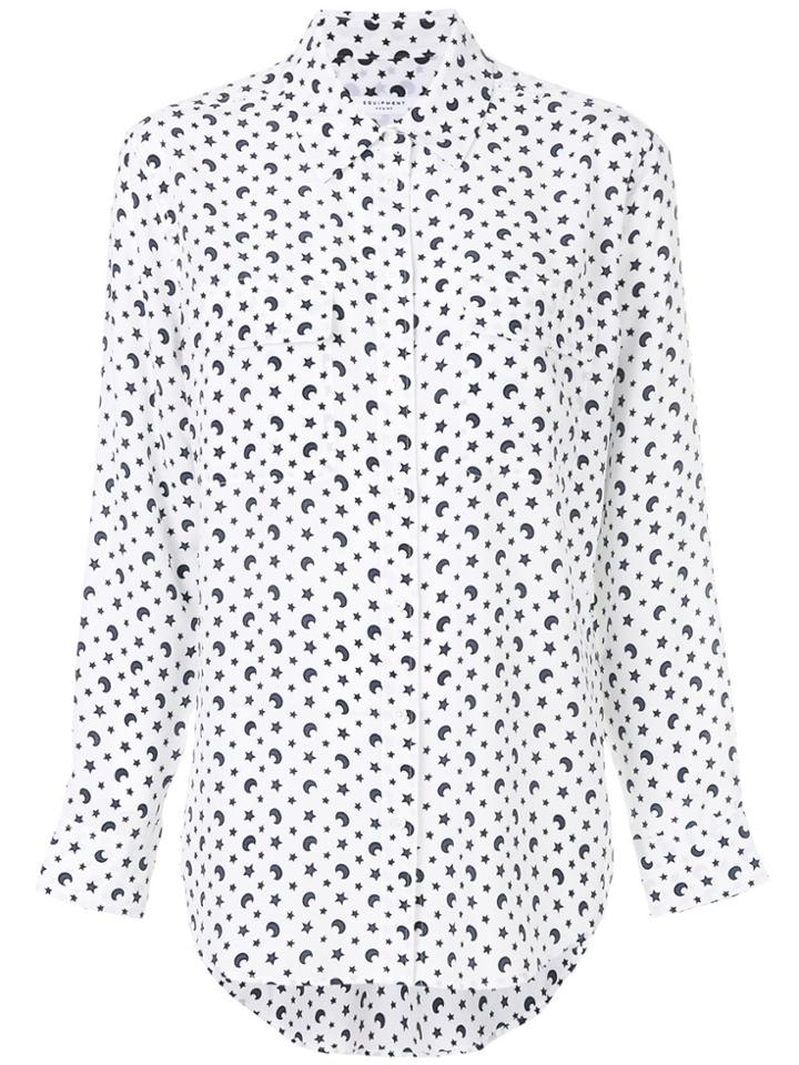 Equipment Moon And Star Patterned Shirt - White