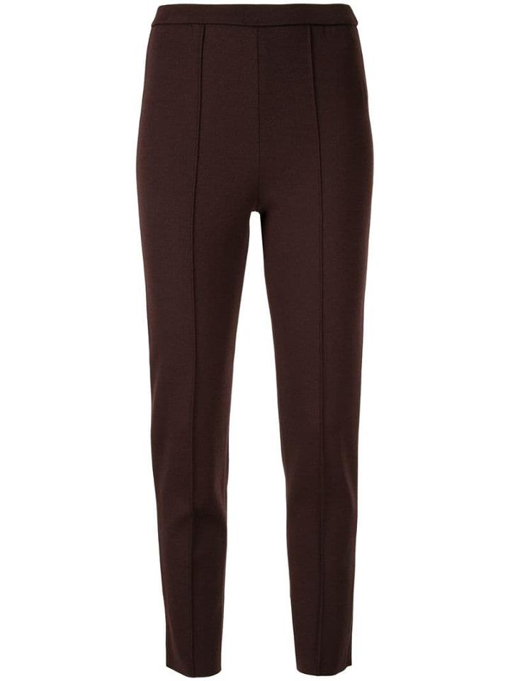 Tomorrowland High-waisted Slim-fit Trousers - Brown