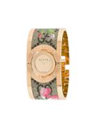 Gucci Floral Cuff Watch - Metallic