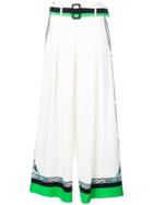 Etro Cropped Palazzo Trousers - White