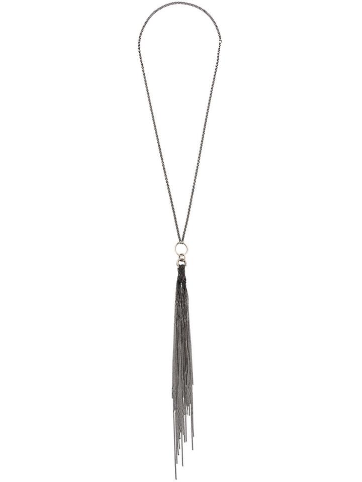 Ann Demeulemeester Fringed Tassel Necklace - Metallic