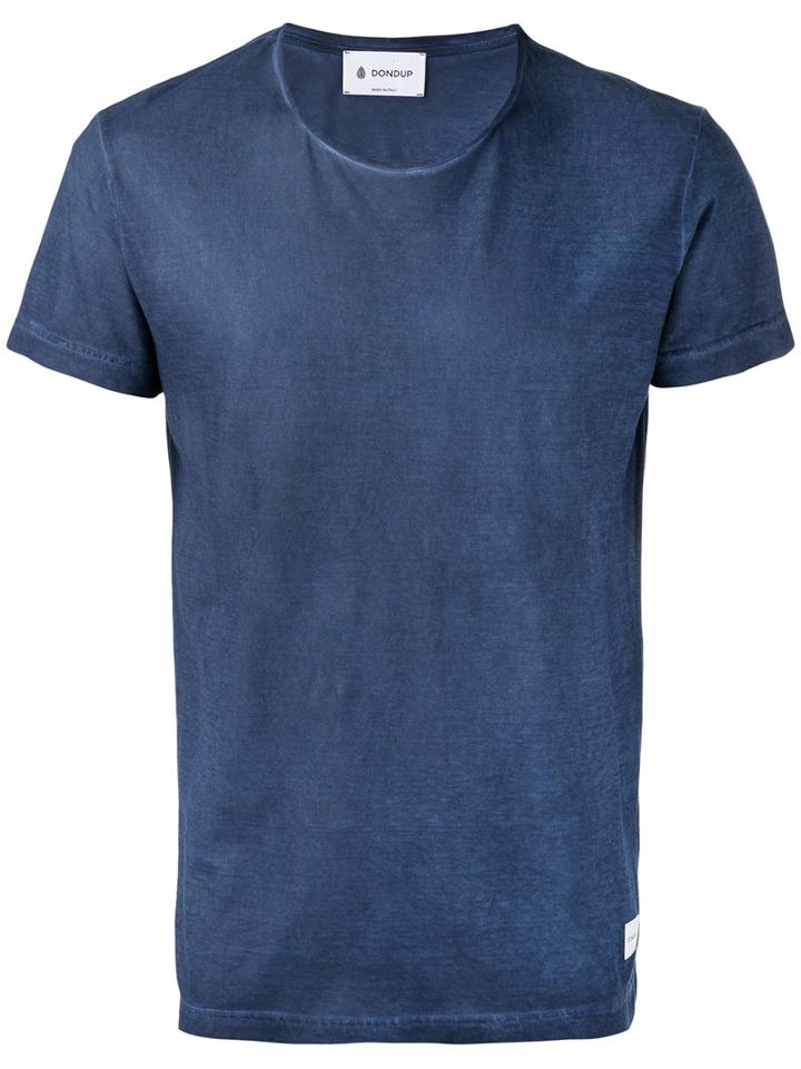 Dondup - Crew Neck T-shirt - Men - Cotton - M, Blue, Cotton