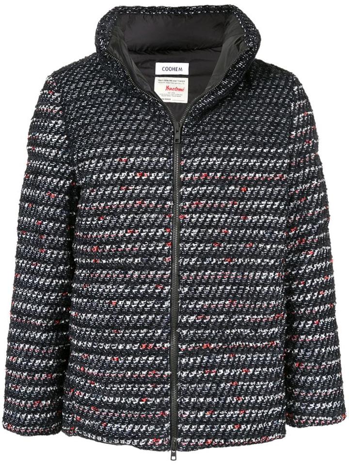 Coohem Tweed Down Jacket - Black