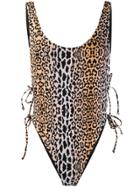 Reina Olga Bowie Leopard Print Swimsuit - Neutrals