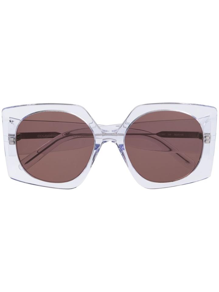 Courrèges Eyewear Oversized Geometric Sunglasses - Neutrals