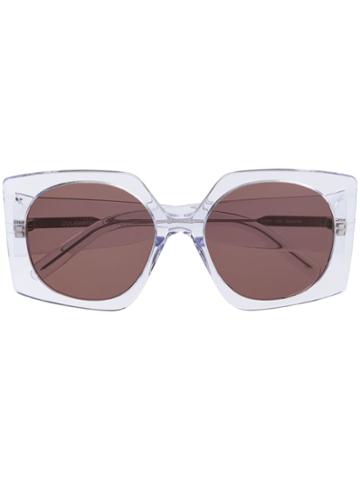 Courrèges Eyewear Oversized Geometric Sunglasses - Neutrals