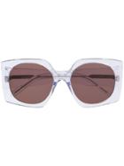 Courrèges Eyewear Oversized Geometric Sunglasses - Neutrals